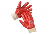 Red PVC Coated Gloves